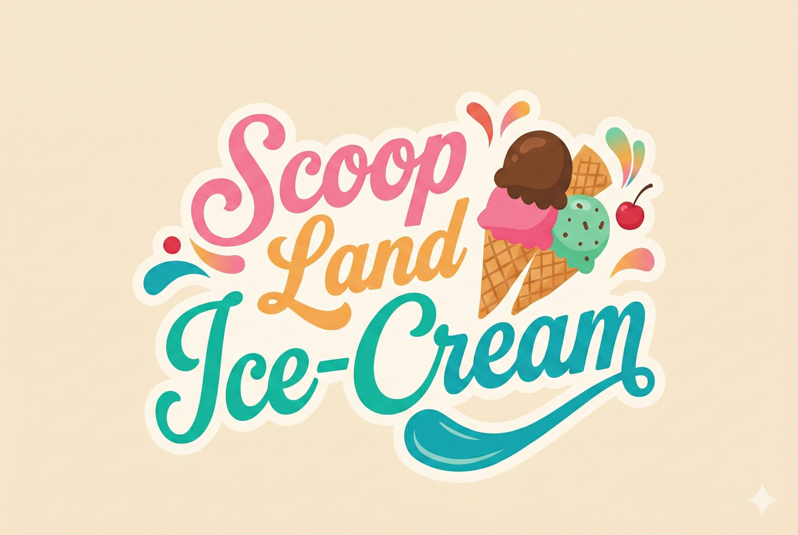 Scoop Land Ice Cream Logo